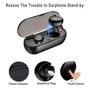 2021 Y30 TWS Wireless Blutooth 5.0 Auricolare Cuffie con cancellazione del rumore HiFi 3D Stereo Sound Music Auricolari in-ear per Android IOS con scatola di ricarica