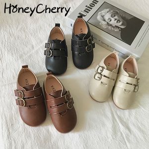 Девушки маленькая кожаная обувь мода горох британский ретро мягкая обувь 210515