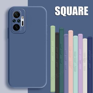 Square Liquid Silicone Case For Xiaomi Mi Lite 11 Ultra POCO X3 Pro NFC 10 T Redmi Note 10 9Pro 10S Soft Cover