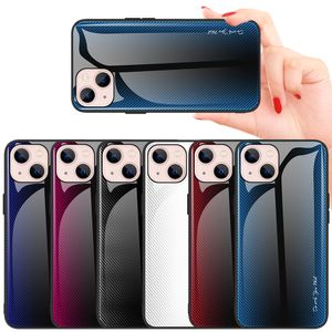 Gradiente listras Telefone temperado Casos para iPhone 13 12 11 Pro Max Coque Capa de vidro para Samsung Alta Qualidade