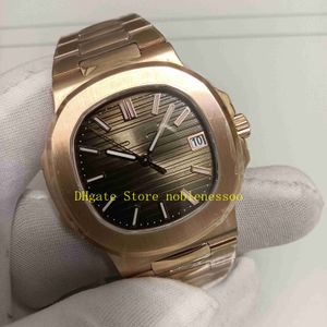 Real Photo Mens Cal.324 Movement Automatic Watch Men's 5711/1R 40mm 5711 Date Rose gold Brown Dial 5711 Bracelet Mechanical Eta Men Watches Wristwatches