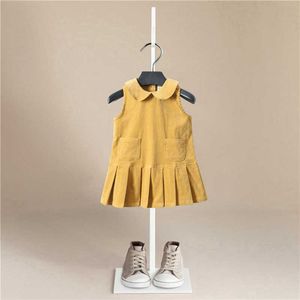 新しい夏の赤ちゃんファッションプリンセスコーデュロイの背中の服女の子服子供服のドレス幼児の女の子秋の服q0716