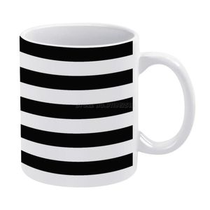 Muggar Svartvita Stripes rånar Kaffe eftermiddag Tea Christmas Cups Ceramic 330ml för Stripe