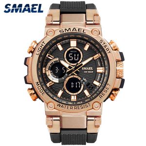 SMAEL 1802 Sports Men's Watches Top Brand Luxury Military Quartz Watch Men Waterproof Shock Male Digital Clock Relogio Masculino G1022