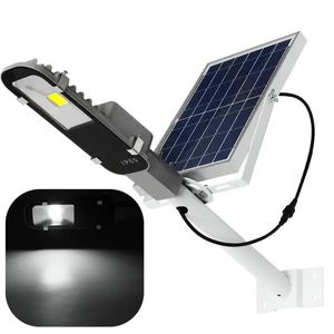 24W Solar Powered LED COB Sensore a luce controllata Street Road Light impermeabile per giardino esterno