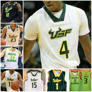 South Florida USF Basketball Jersey NCAA College Atkins Corey Walker Jr. Russel Tchewa Jamir Chaplin Caleb Murphy Sam Hines Jr. Javon Greene Jake Boggs
