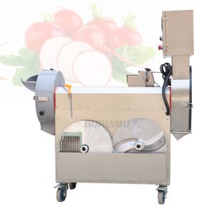 Multifunction Vegetable Cutting Machine Automatic Carrot Ginger Cutter Commercial Double Head Cut Stuffing Shred Dice manufacturer