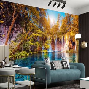 3d nowoczesny krajobraz tapeta romantyczna sceneria mural dekoracji wnętrz ściennych papierów salon sypialnia wystrój domu malowanie tapety