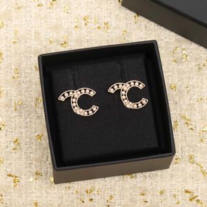 Hollow design luxury quality stud earring with small pearl beads for women wedding jewelry gift have box stamp clearly PS3027A