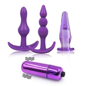 Massage Anal Plug Toys for Woman Anal Vibrators Smooth Dildo Silicone Butt Plug Anus Dilator Ball Massager Vuxen Sex Toys For Men Shop