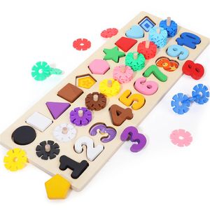 Math Toys Wood Toys Rings Montessori Math Toys Kids Early Learning Toy Counting Board Set Preschool Learning Gifts