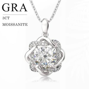 Lockets Star Of David 3ct Real Moissanite Necklace Pendant For Women Diamond Silver 925 Wedding Jewelry Gifts Female Certificate