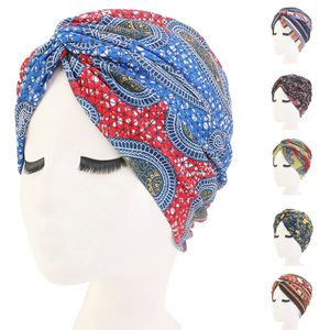 Indyjskie muzułmańskie kobiety turban kapelusz strata włosy beanie czapki czapki czapki headwrap underscarf nowotworowe czapki chemo nakrycia głowy drukowane kapelusze islamski