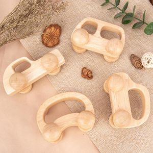 Euro Baby Infant Natural Wooden Toy Soothers & Teethers Healthy Safe Wood Car Toys Training Ring