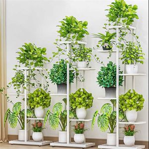 Multifunction Removable storage shelf Iron art Plant Holder Home Garden flower pot Organizer Living room balcony Storage Rack 211102