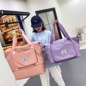 Travel Folding Large Bags Capacity Waterproof Tote Handbag Duffle Multifunctional Women Drop 202211