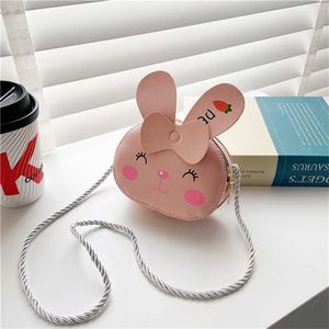 1 PC Torba dziecięca Dziewczyny PU Torby na ramię Cartoon Rabbit Cat Bear Messenger Torba Dla Dzieci Mini Torebka Cute Monety Pocket Crossbody 211025