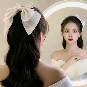 Saç klipsleri barrettes ly kadın Japon yay kafa bantları tatlı ip büyüleyici web ünlü elastik