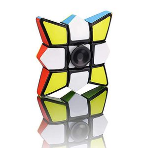 Fidget Spinner Cubo Magico Professionale 1X3X3 Velocità Antistress Giocattolo Puzzle Cubo Magico Punta delle Dita Giochi Educativi per Bambini Bambini Adulti Ragazzi Ragazze