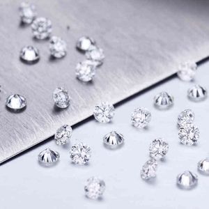 30PC / Pack Def Color Excellent vs Round 1.0mm liten storlek Hpht Loose Lab Growd Diamond Ring