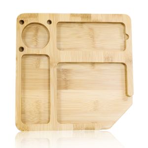 Cournot Natural Bamboo Wood Smoking Rolling Tray 250mm手作りタバコの煙アクセサリー