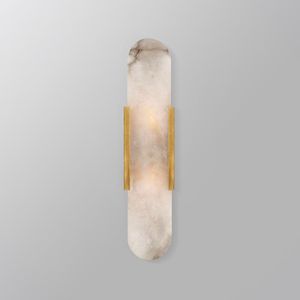 Wall Lamps Melange Elongated Sconce Postmodern Natural Marble Light Creative Luxury El Club Indoor Bedside Reading Lamp