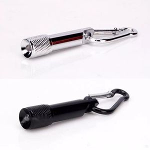 Portable hiking camping Mini LED flashlight key ring aluminum alloy mountaineering buckle gf986