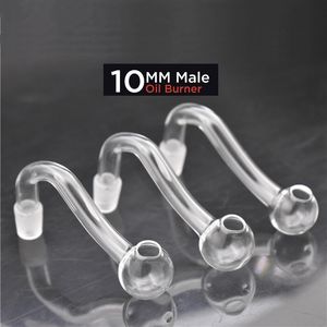 Curved Glass Oil burners pipes Bucket oil Nails 10mm 14mm 18mm male female big oil bowl adapter for dab rig bong