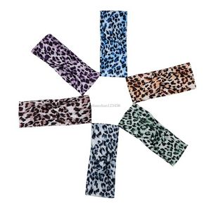 Purple Brown Leopard Cross Tie Headbands Sports Yoga Stretch Wrap Hairband Hoops Fashion for Women will and sandy