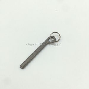 EDC Mini Portable TC4 Titanium Micro Ruler Keychain Pendant w Key Ring Multi Tools Factory Direct Sales OT33