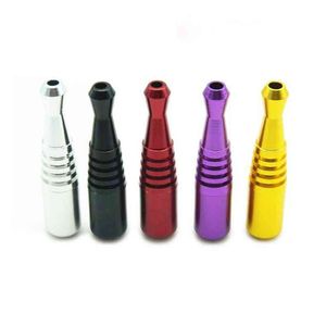 Bowling Bottle Smoking Pipe Mini Bullet Metal Filter Pipes Colorful Tobacco Holder