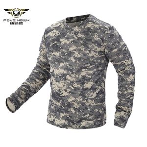 Wholesale new men t shirt full sleeves resale online - New Tactical Military Camouflage T Shirt Men Breathable Quick Dry US Army Combat Full Sleeve Outwear T shirt for Men S XL