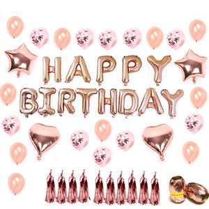 16 21 30 anos adultos adultos festa de aniversário rosa coração balão foil flowloons conjuntos conjunto