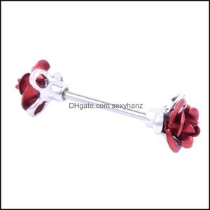 Anderer Körperschmuck Edelstahl Nippelring Rose Flower Shield Piercing für Frauen Geschenk Ik88 Drop Lieferung 2021 Rs7Cg