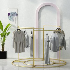 Hangers & Racks Clothing Store Display Rack Assembly Round Or S Type Disassembly Combination Of Iron Hanging Storage