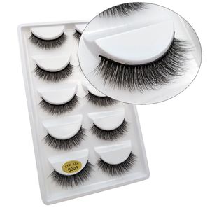 Lashes neutral False eyelash fake lash 3-D thick 5 pairs a set neutral packaging G807 are mixing styles each style has different length for options