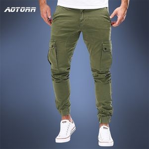 Mężczyźni Cargo Wojskowe Spodnie Jesień Casual Casual Skinny Spodnie Army Długie Spodnie Joggers Spodnie Dresswear Camo Spodnie Trendy 210714