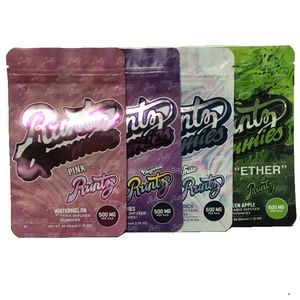 Toptan toptan 500mg Runtz Gummies Yenilebilir Ambalaj Çantaları Pembe Runts Orjinal Ether Beyaz Run Mylar Bag 4 Tür Runtg Boş Plastik fermuar Paket Baggies