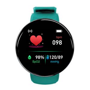 D18 Bluetooth Akıllı İzle Erkekler Kan Basıncı Smartwatch Kadınlar Su Geçirmez Spor Kalp Hızı Spor Izci Akıllı Saat Saatler UF158