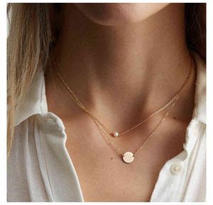 JUJIE Stainless Steel Pearl Necklaces For Women 2021 Simple 316L Gold Choker Chain Necklace Jewelry Dropshipping/Wholesale G1206