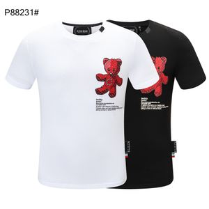 PLEIN BEAR T-Shirt Herren-Designer-T-Shirts Markenkleidung Strass-Schädel-Männer-T-Shirts Klassische hochwertige Hip-Hop-Streetwear-T-Shirt Lässige Top-T-Shirts PB 11242