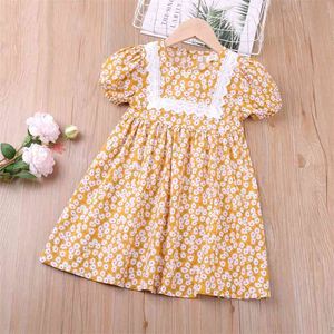 Summer Party Dress Girl Odzież Flower ES dla dzieci dzieci dzieci 3-7 lat 210528