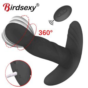 Nxy Sex-Vibratoren, 360-Grad-Prostata-Massagegerät, rotierender Analvibrator, Silikon, männlicher Buttplug, Anus, vibrierendes Spielzeug für Männer, G-Punkt-Stimulation, 1201