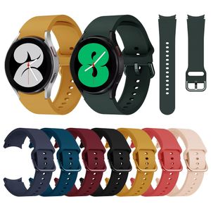 Esportes Silicone Strap para Samsung Galaxy Watch 4 Clássico 46mm 42mm Banda Galaxy Watch4 44mm 40mm substituição pulseira pulseira pulseira