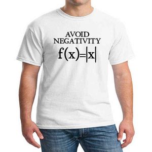 Lato O-Neck Wypoczynek Koszulki Topy Śmieszne Unikaj Negatywności Mężczyźni Zabawna Matematyka Wartość Absolutna T-shirt Math Funkcja Geek T Koszula G1222