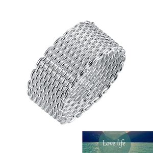 Cirkulär vävd mesh ring silverpläterad färg ringar för kvinnor smycken smycken anel anillos aneis bague grossist A72 fabrikspris expert design kvalitet senast