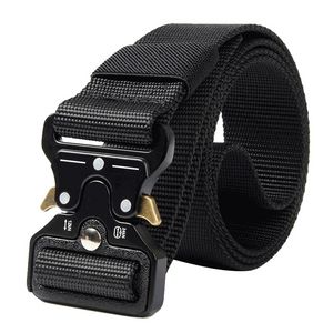 Tactical Belt Military Style Webbing Riggers Web Waistband Heavy Duty Quick Release Metal Buckle Men Multifunctional Training Belts