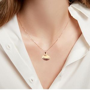 Hängsmycke halsband enkelt guld rostfritt stål stjärna ankare dolphin shell kors nonfading norust halsband kvinnor chain choker