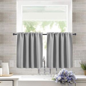 Wholesale kitchen tier curtains for sale - Group buy Curtain Drapes Blackout Short For Kitchen Half Thermal Insulation Window Treatment Waffle Weave Tier Drape Living Room Decor