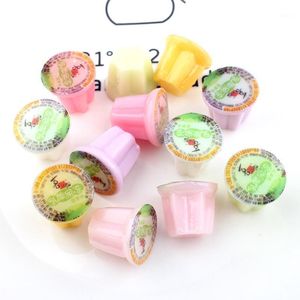 Decorative Objects & Figurines 10Pcs Simulation Resin Jelly Fake Food Fairy Garden Miniatures Dollhouse Kids Play Toys DIY Earring Keychain